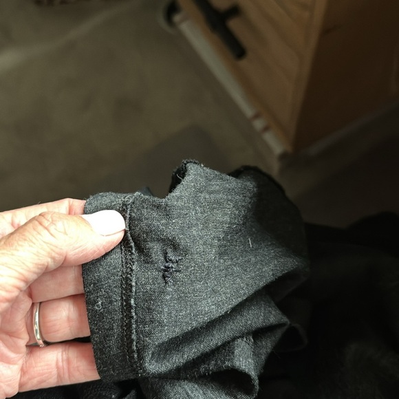 Ibex hooded Sweater dress 100% Merino Wool Womens S Faux Wrap Front Pockets Warm - Picture 12 of 15